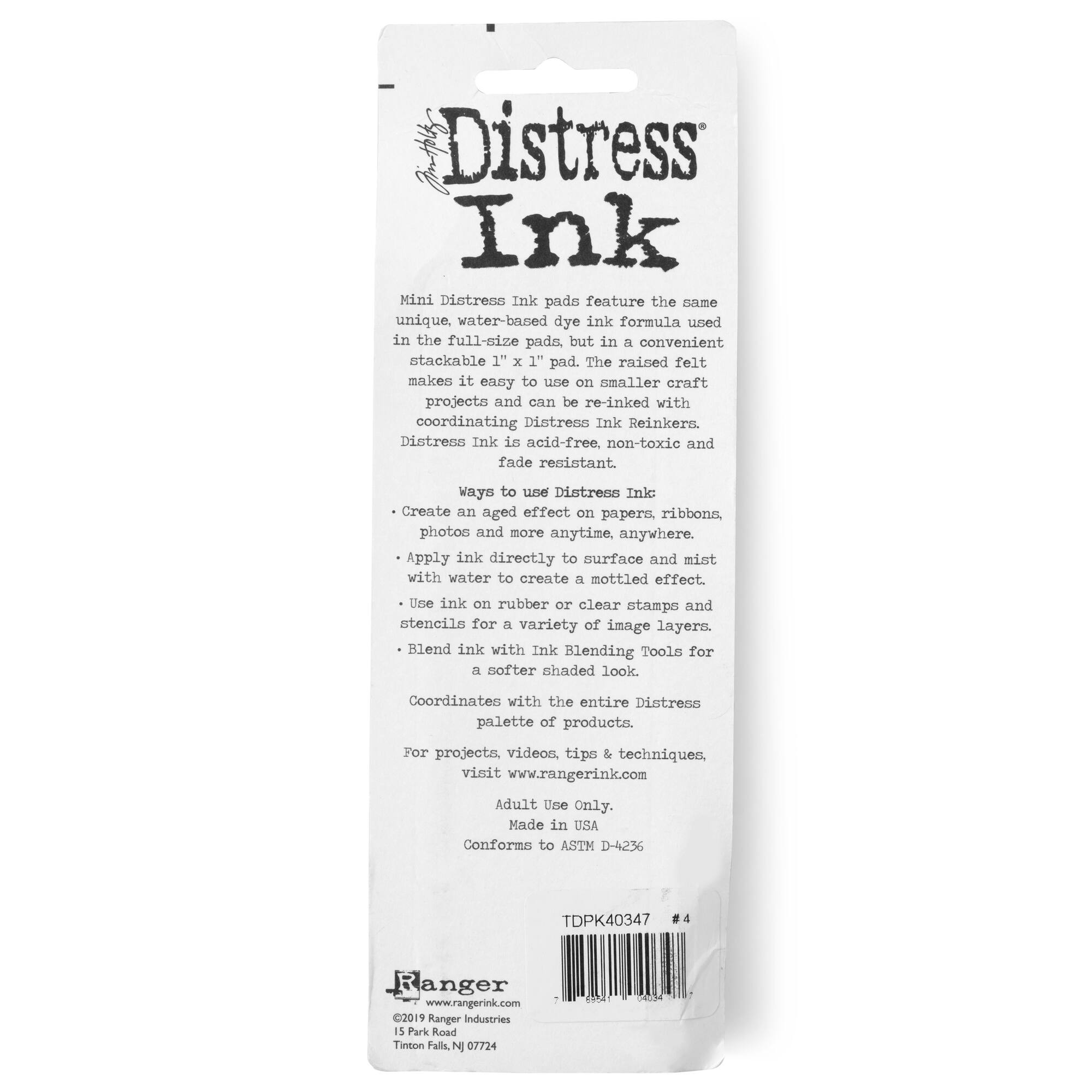 6 Packs: 4 ct. (24 total) Tim Holtz® Distress Ink Pad Mini Kit #4